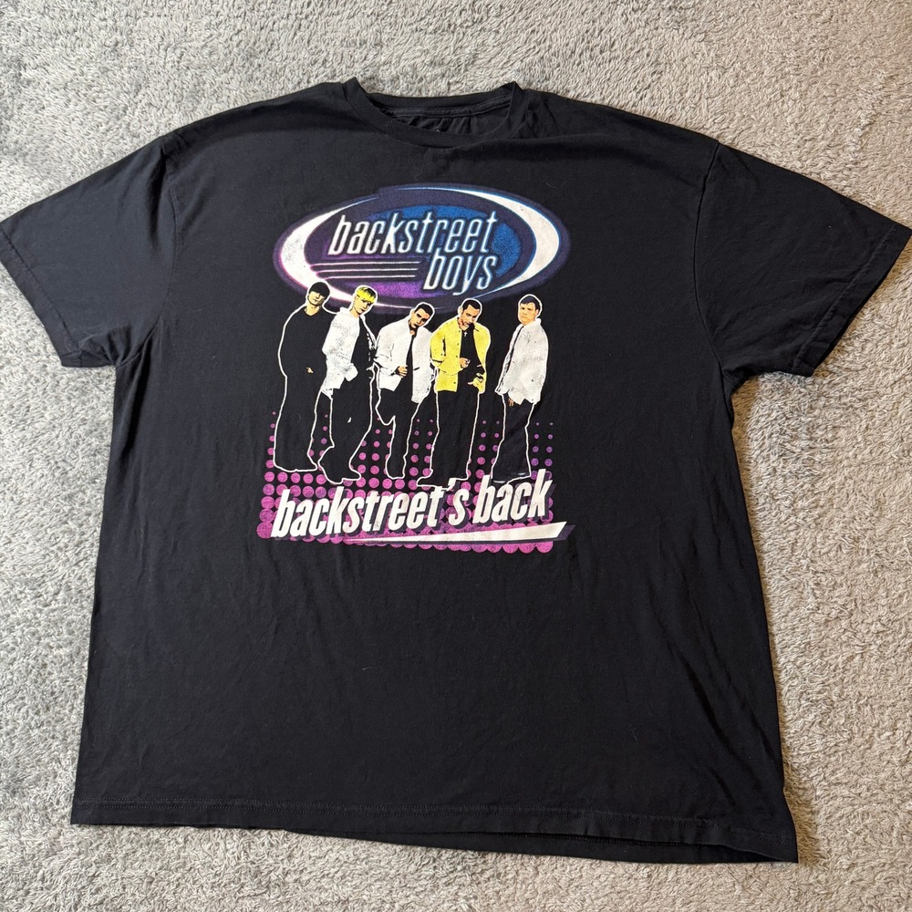 Backstreet Boys Mens Backstreets Back T Shirt XL Black Cotton Graphic Tee